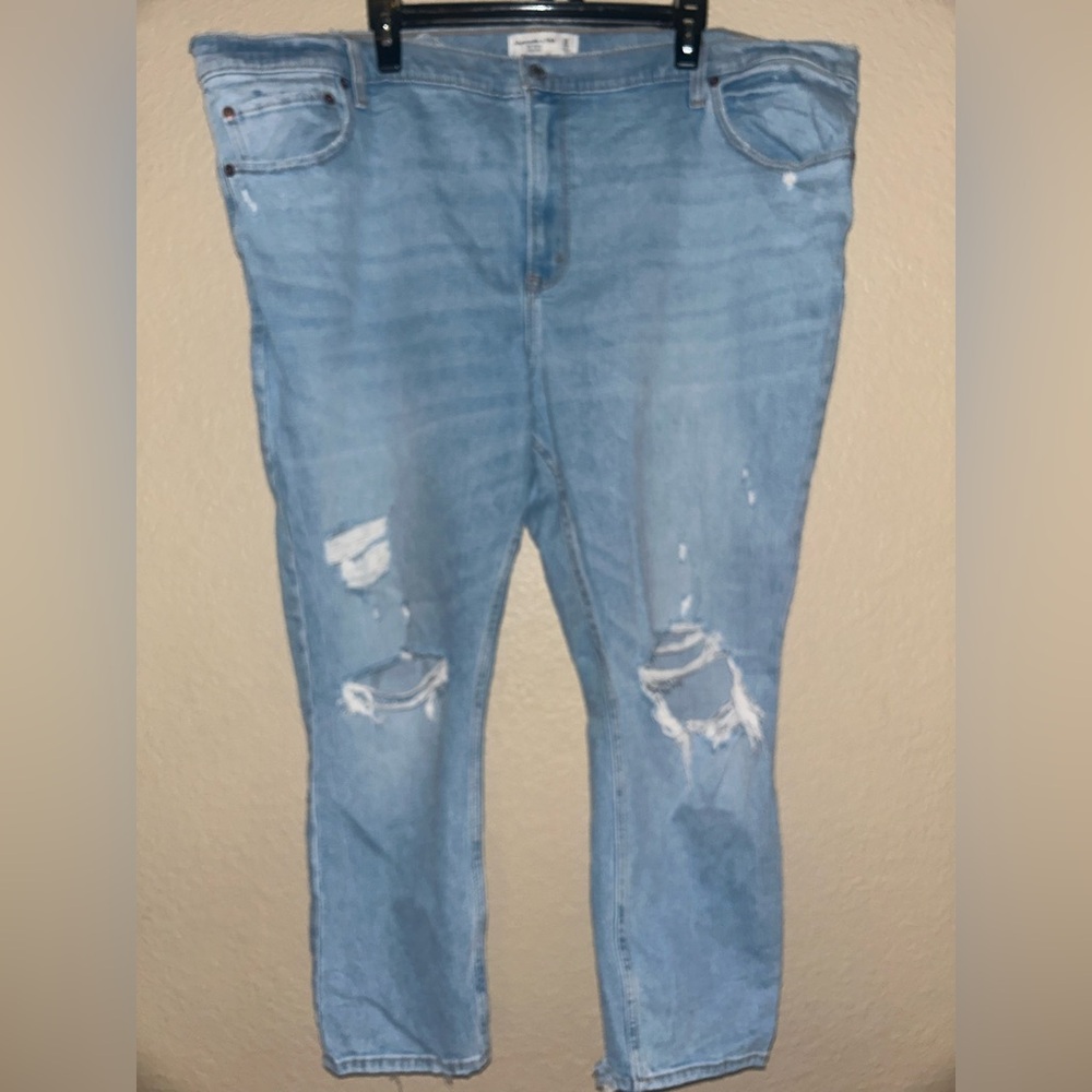 Abercrombie & Fitch Light Blue High-Rise Skinny Jeans